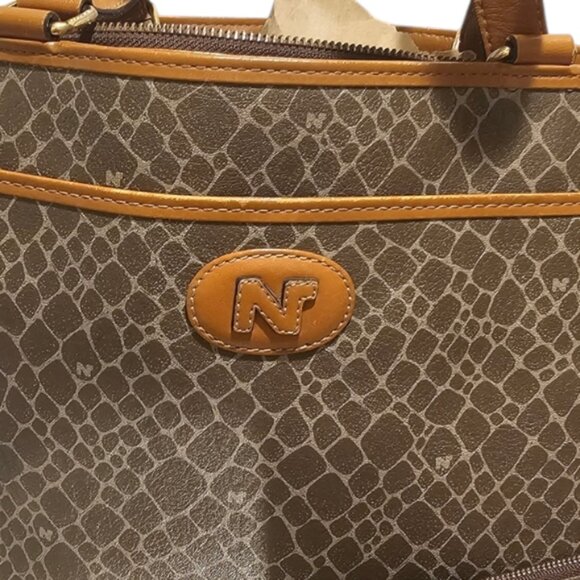 Nina Ricci Shoulder Bag Leather Trim with Coin Pouch - Picture 9 of 10